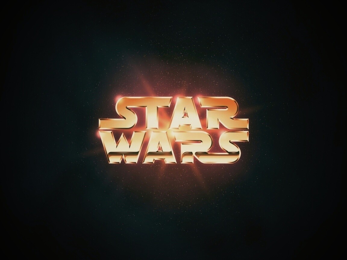 Золотой логотип Star Wars обои