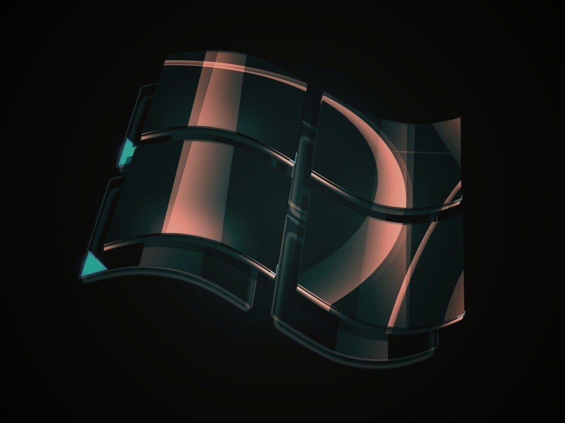 Стеклянный логотип Windows обои