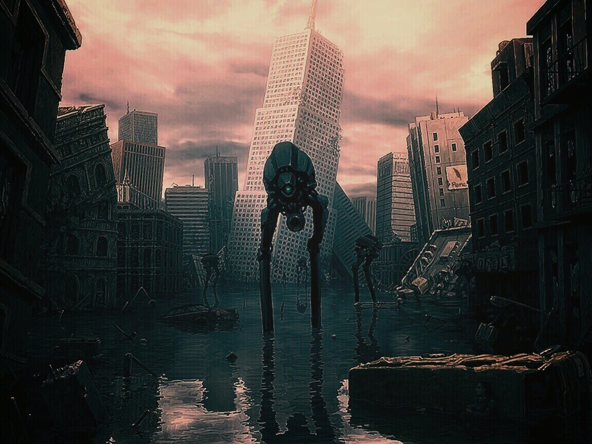 Постапокалиптический город обои