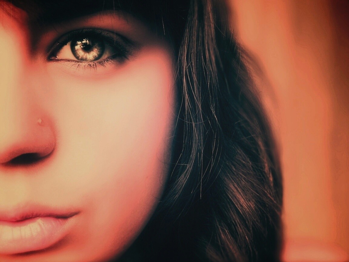 Лицо крупным планом обои