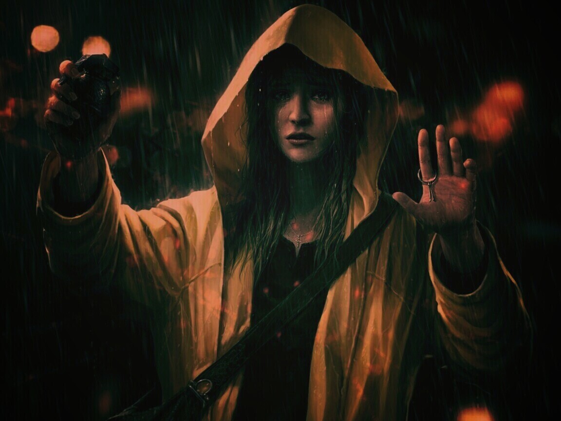 Девушка с гранатой обои