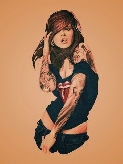 Музыкальная девочка обои