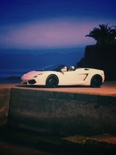 Белый кабриолет ламбо обои