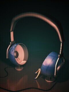 Девушка в наушниках обои