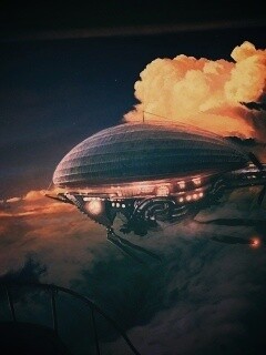 Инопланетный дирижабль обои