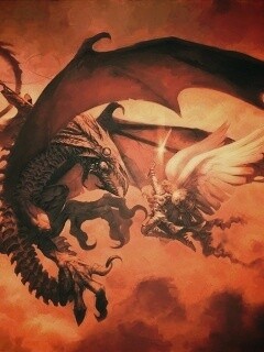 Ангел против дракона обои