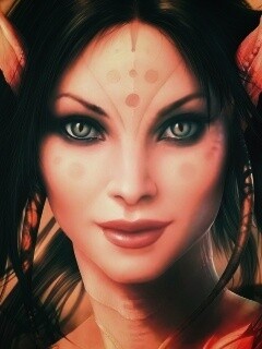 Эльфийка с кошачьими глазами обои