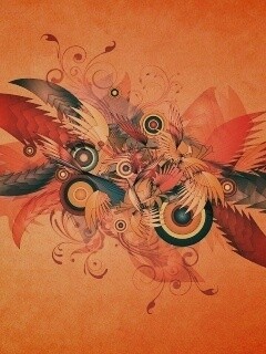 Перья и круги обои