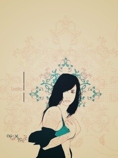 Векторная девушка обои