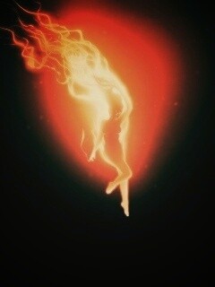 Огненная девушка обои