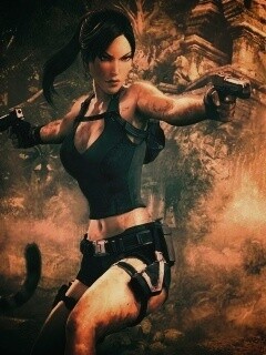 Лара Крофт протв тигров обои