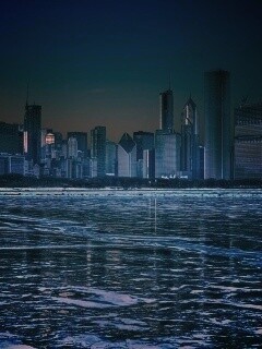 Зима в мегаполисе обои