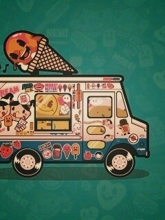 Фургончик мороженщика обои