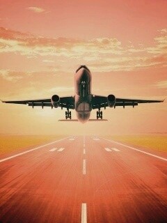 Взлетающий самолет обои