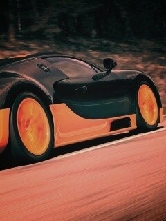 Оранжево-черный Бугатти обои