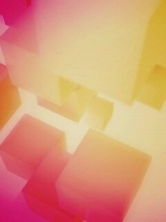 Розовые и желтые кубики обои