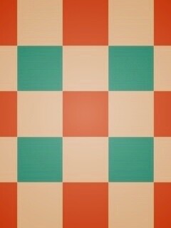 Оранжевые голубые и белые клетки обои