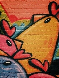 Граффити Курица с цыплятами обои