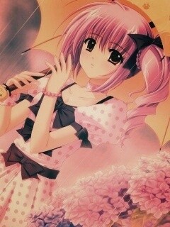 Девочка с зонтиком обои