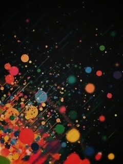 Полёт разноцветных кругов обои