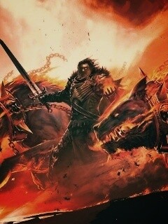 Темный рыцарь и гончие смерти обои