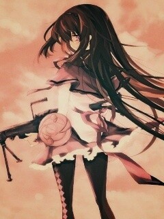 Девушка с автоматом обои