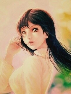 Девушка вполоборота обои