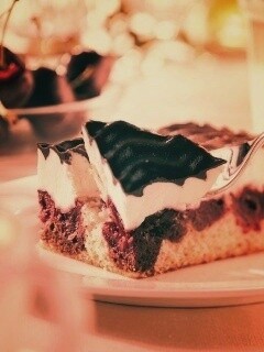 Вишневое пирожное обои