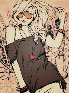 Стильная девушка в метро обои