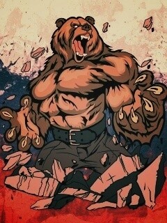 Русский патриотический медведь обои