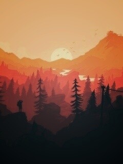 Красный Firewatch обои