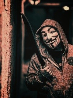 Человек в маске анонимуса обои