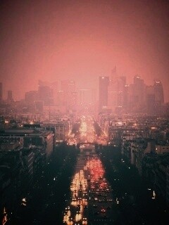 Ночной город в тумане обои