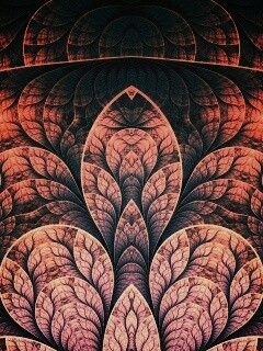 Фрактальные листья обои