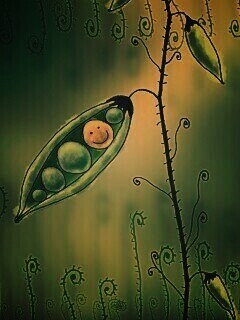 Мультяшная горошина обои