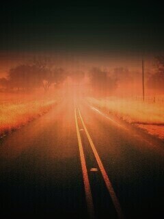 Туманная дорога обои