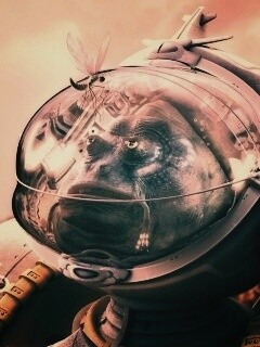 Инопланетянин и стрекоза обои