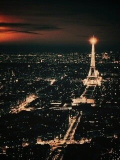 Ночной париж обои