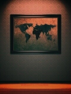 Картина с картой мира обои