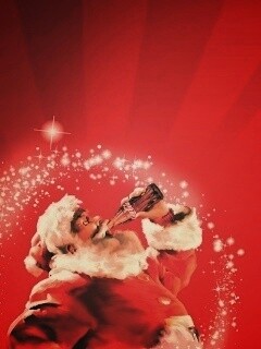 Санта Клаус с кока-колой обои