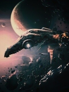 Полет в астероидах обои