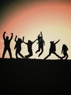 Силуэты людей обои