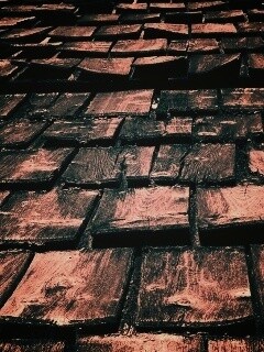 Деревянная крыша обои