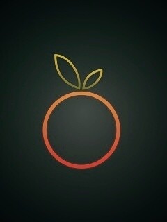 Стилизованная апельсинка обои