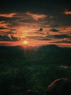 Закат в Африке обои