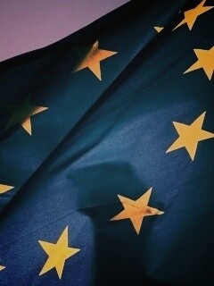 Синий флаг Евросоюза (европейского союза) обои