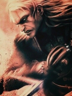 Ведьмак против  стрыги обои