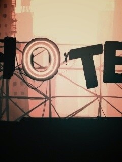 Мальчик из Limbo на вывеске "Hotel" обои