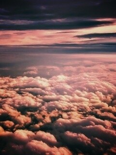 Полет над облаками обои