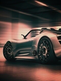 Porsche 918 Spider вид сзади обои